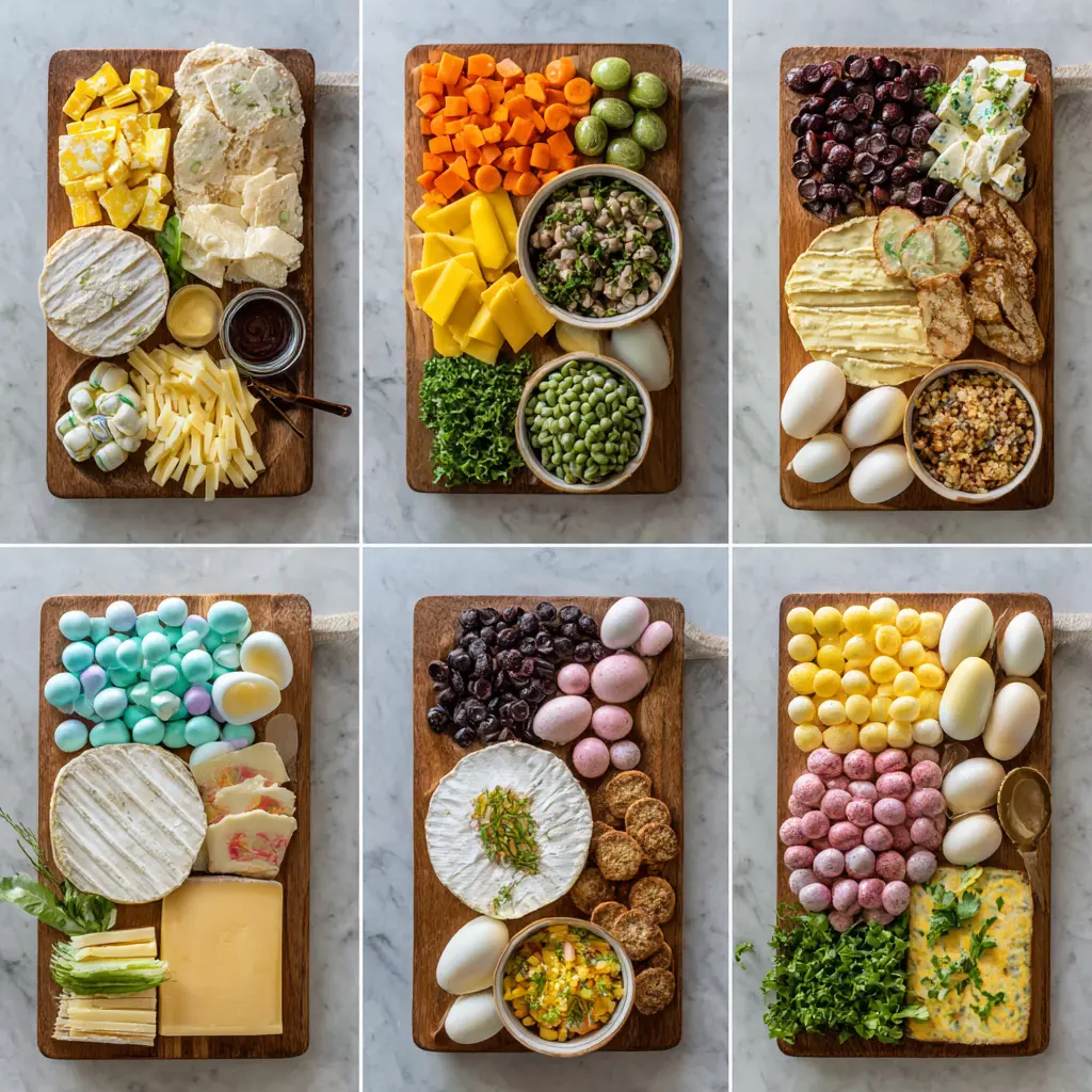 easter charcuterie board steps