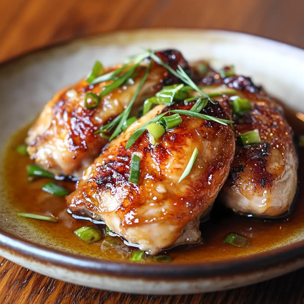 Ginger-Scallion Chicken served on ceramic plate