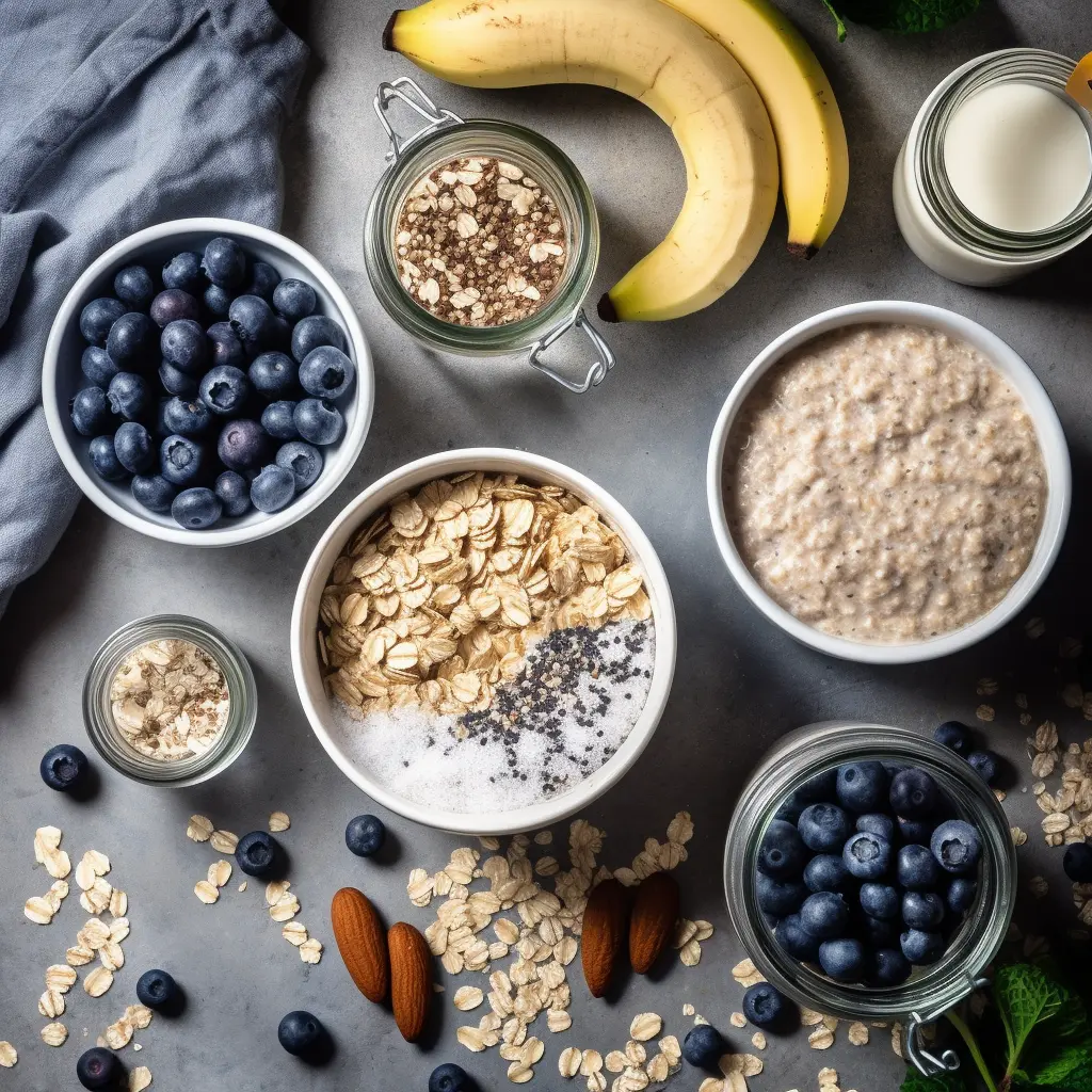 overnight oats ingredients table