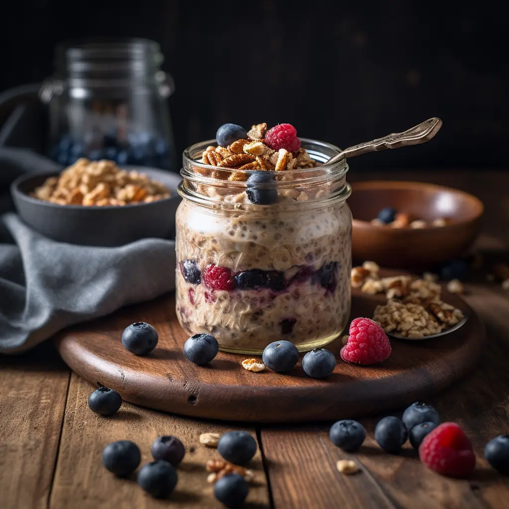 overnight oats serving breakfast