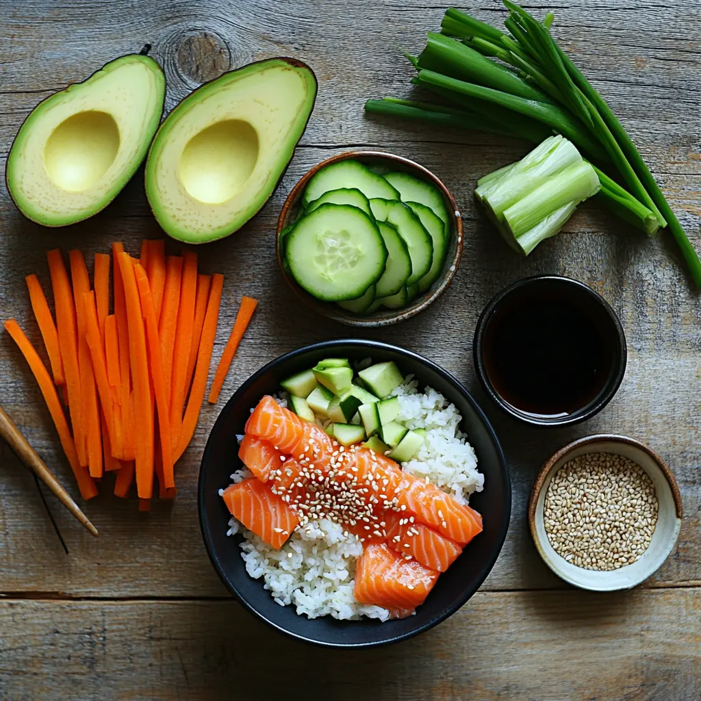 salmon rice bowl ingredients