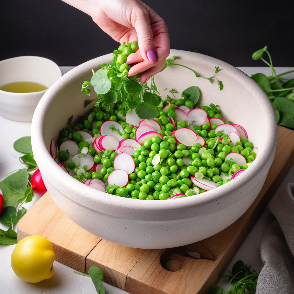 spring salad peas