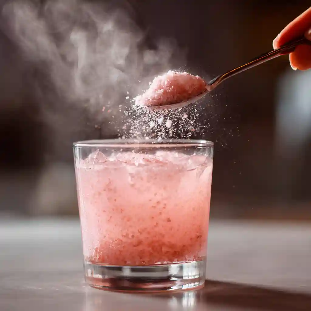 stirring pink salt weight loss drink