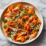 full carrot ribbon salad in white bowl