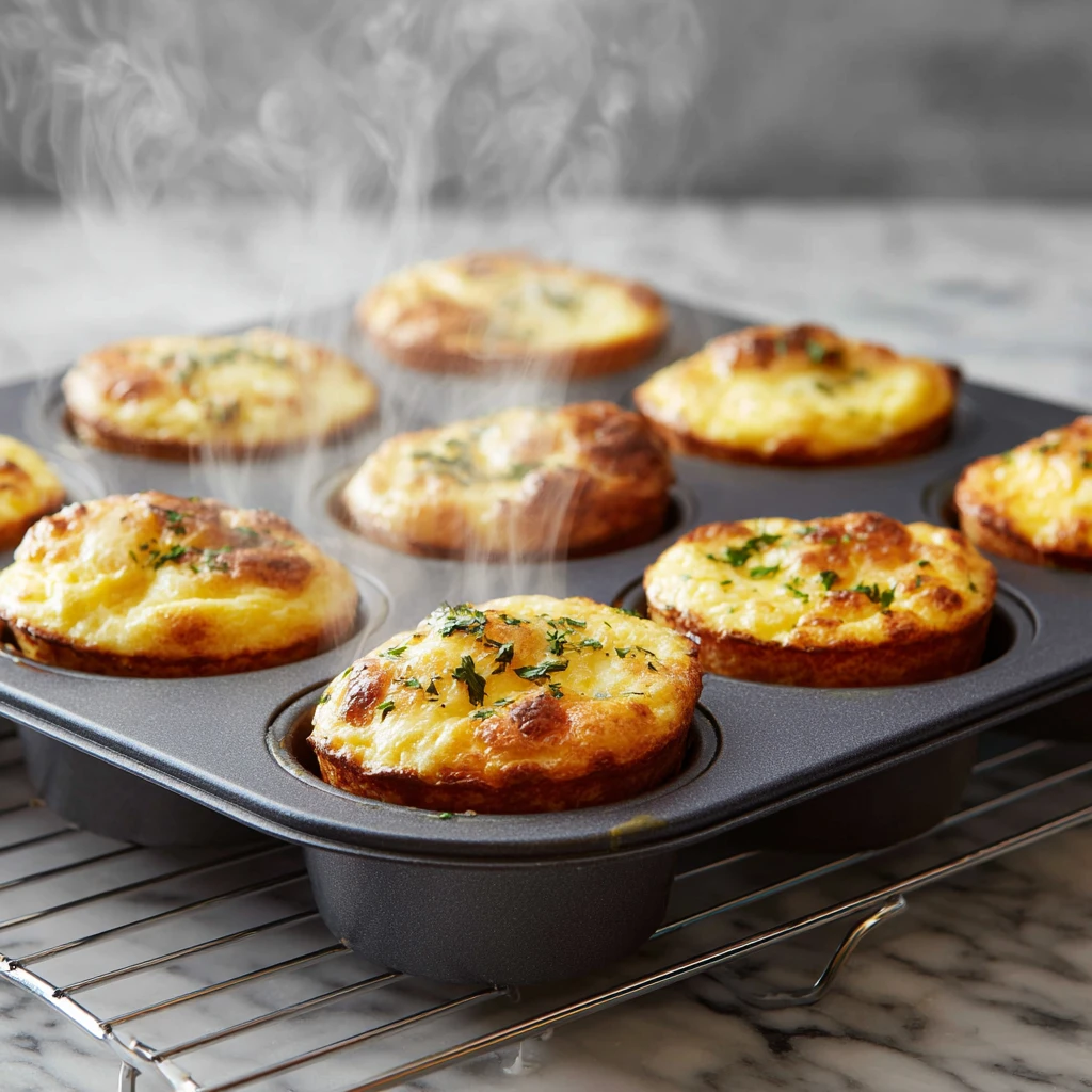 baked eggs breakfast muffins in pan