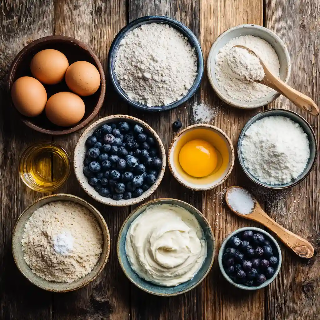 breakfast muffin ingredients laid out