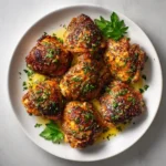 Final garlic honey chicken thighs presentation