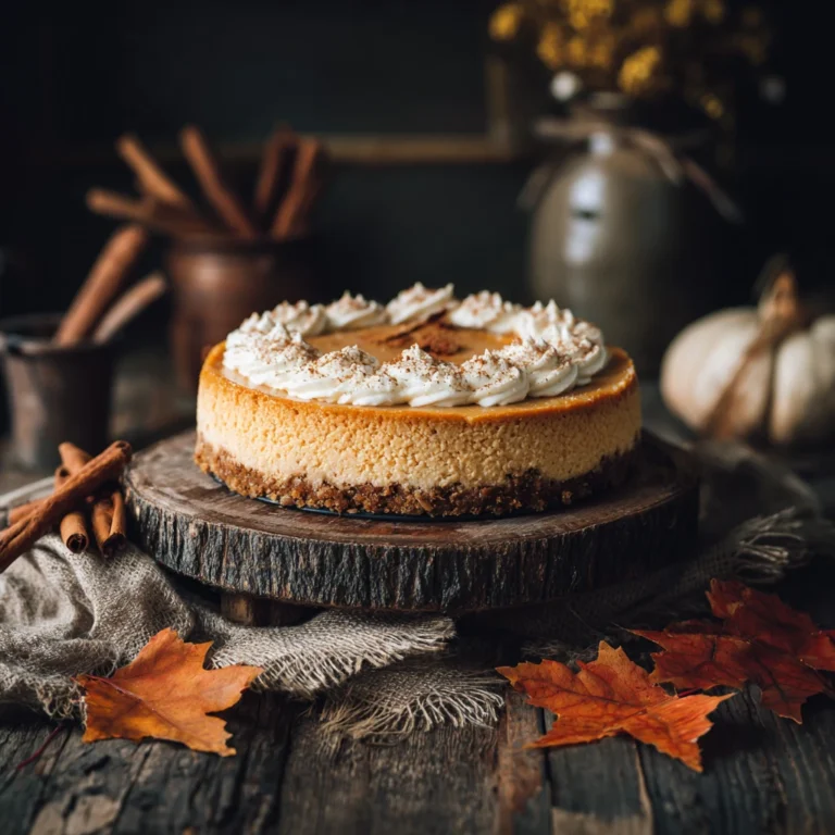pumpkin cheesecake recipe served whole