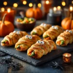 Mummy Jalapeño Poppers Halloween appetizer