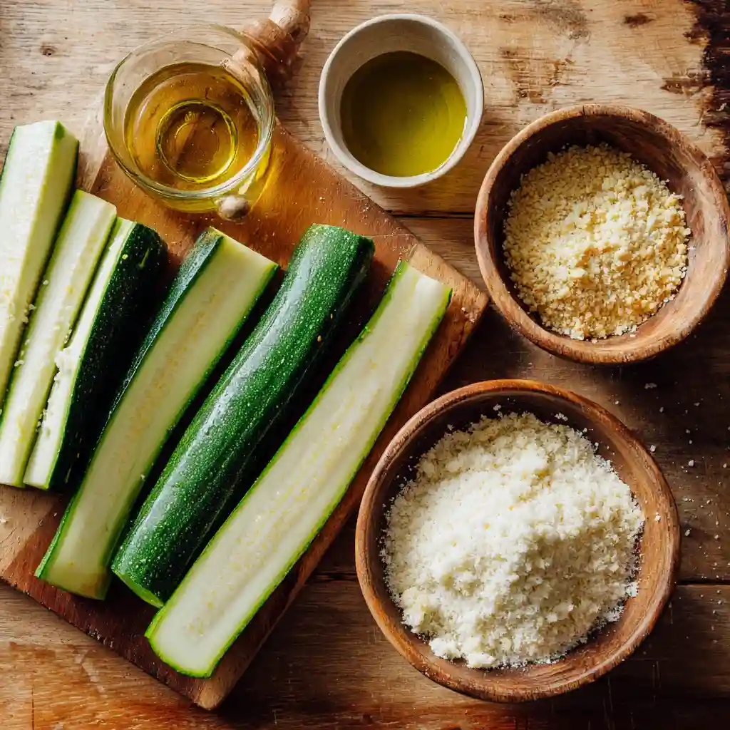 air fryer zucchini ingredients prep