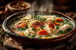 Chicken Pot Pie Soup Recipe Card Layout