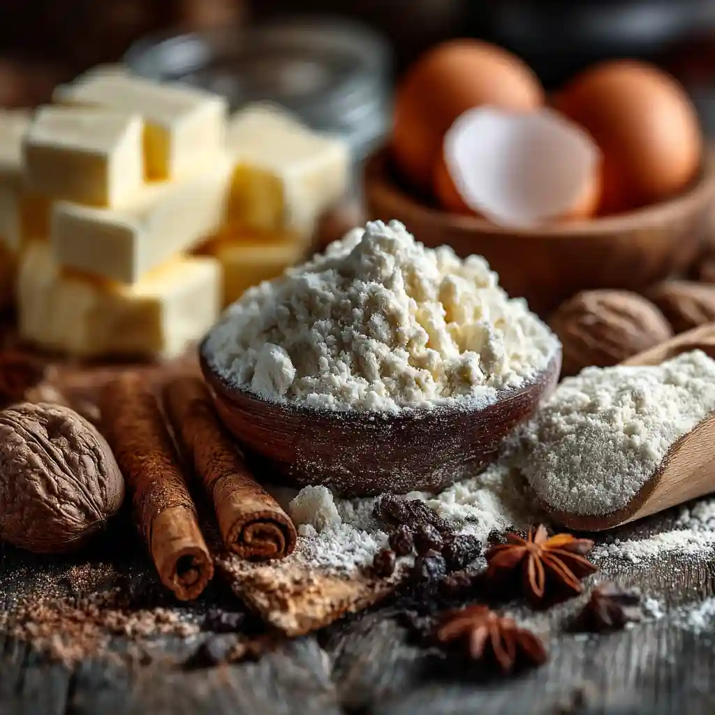 Ingredients for classic Christmas cookies recipes