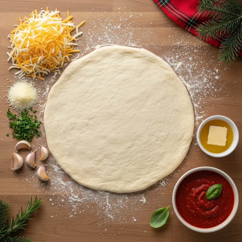 Ingredients for Christmas Tree Bread