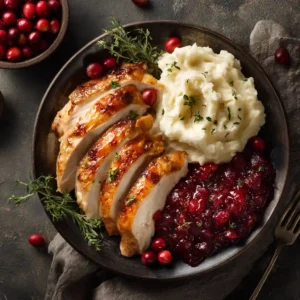 Christmas dinner ideas festive table with roasted turkey and sides