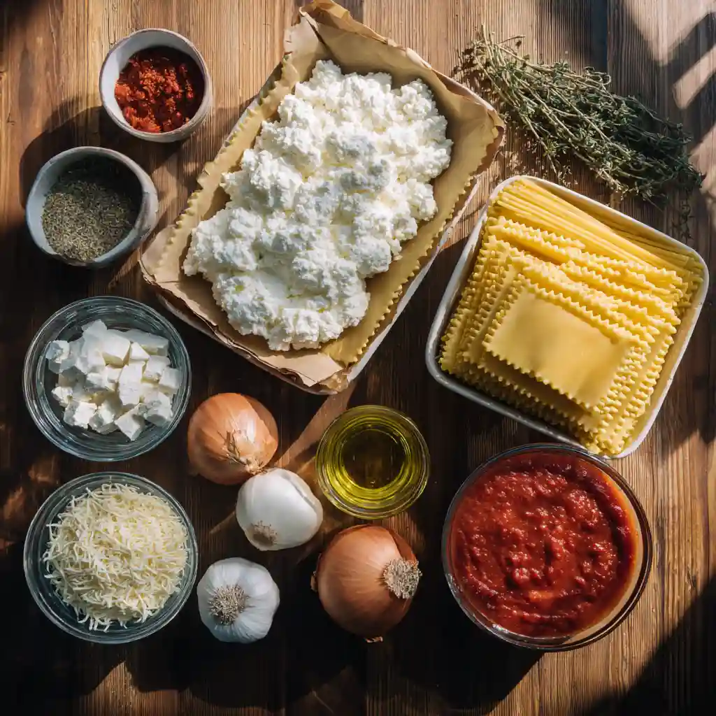 Homemade Lasagna Ingredients