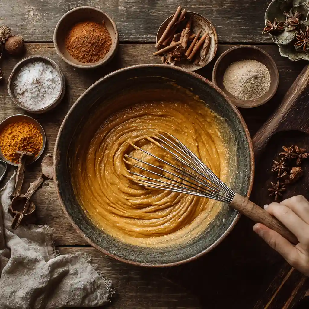Pumpkin bread baking in the oven
