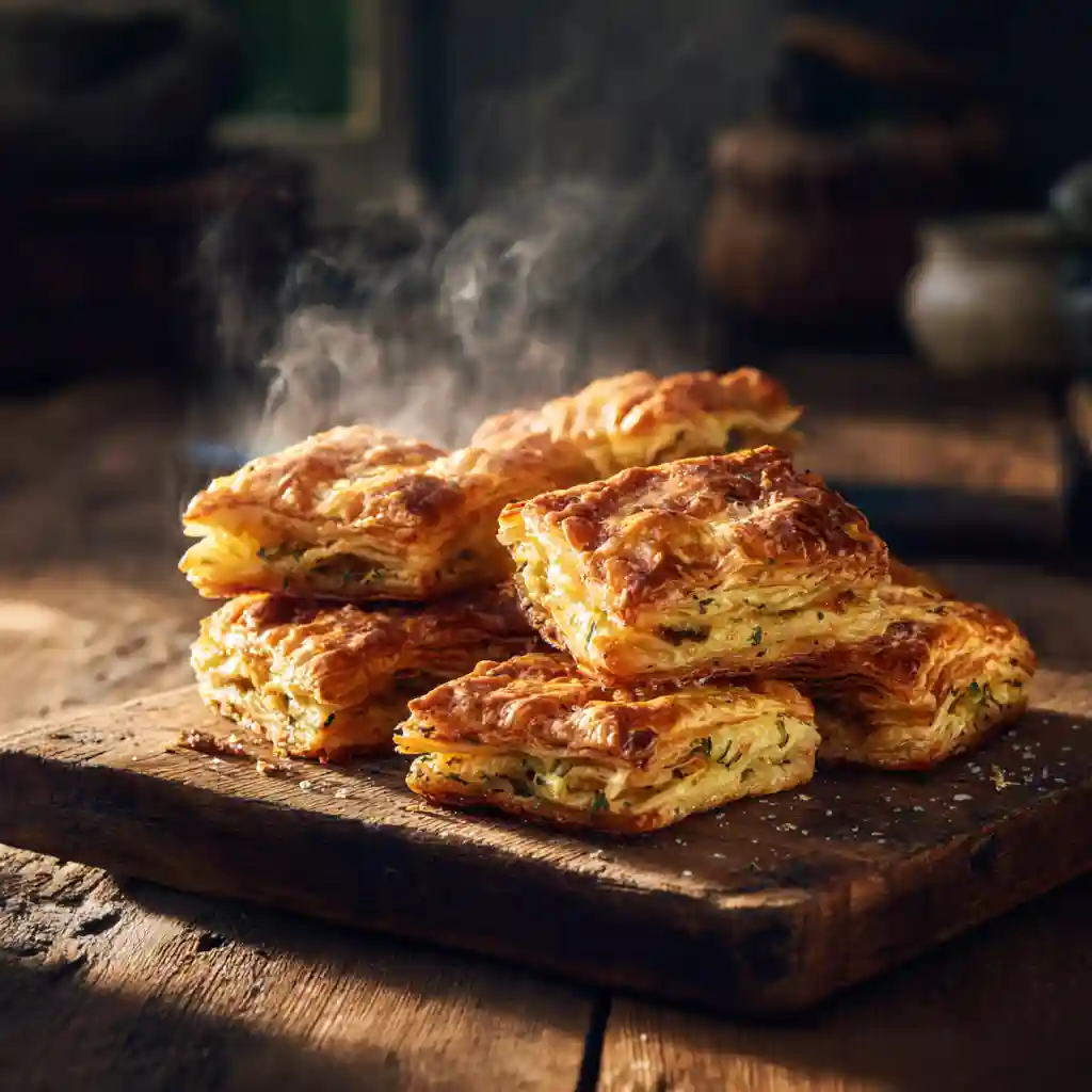 Savory puff pastry recipes served for breakfast