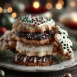 Serving plate of Christmas cookies