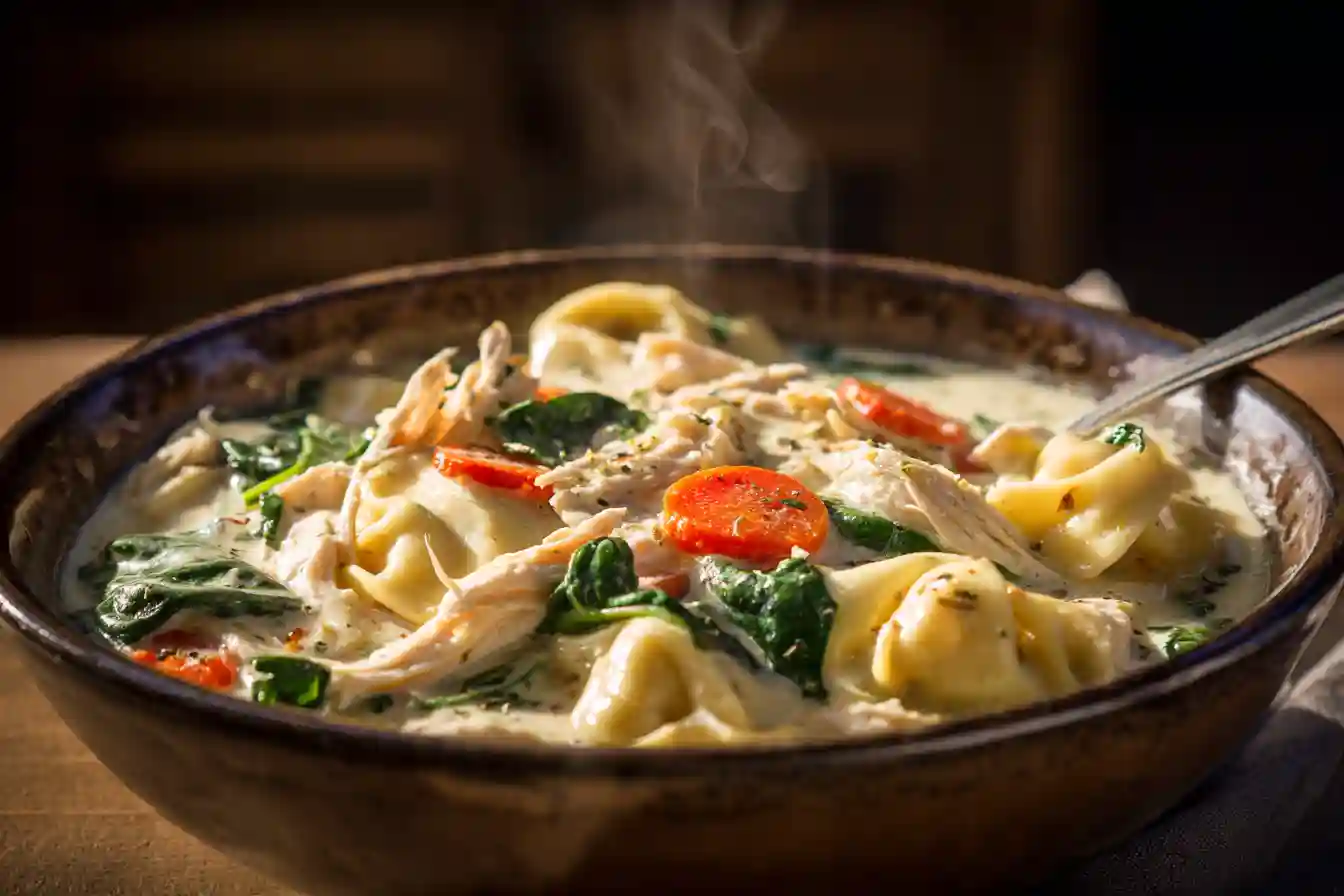 Crockpot Chicken Tortellini Soup