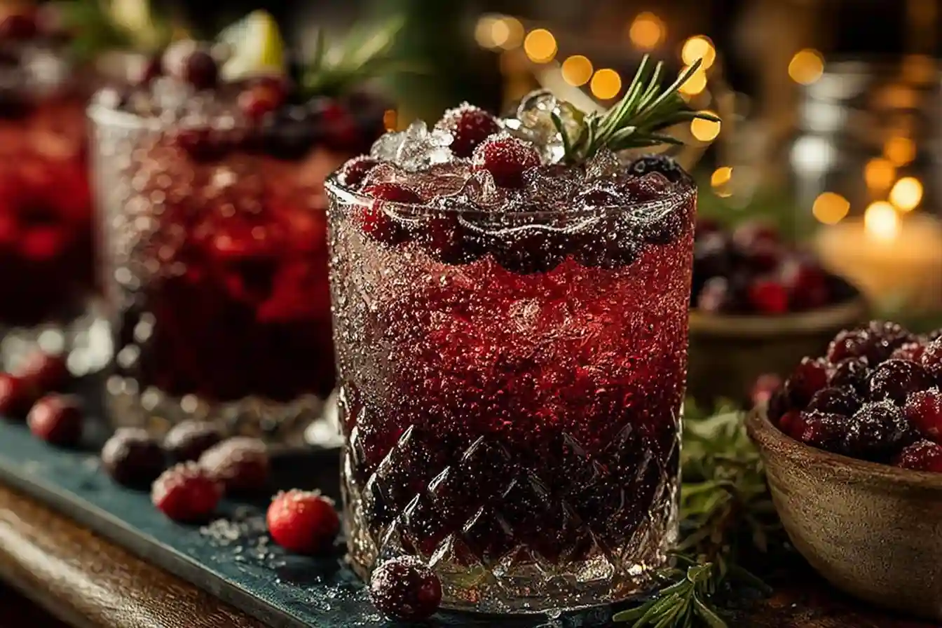 Easy Holiday Mocktails No Alcohol festive party setup