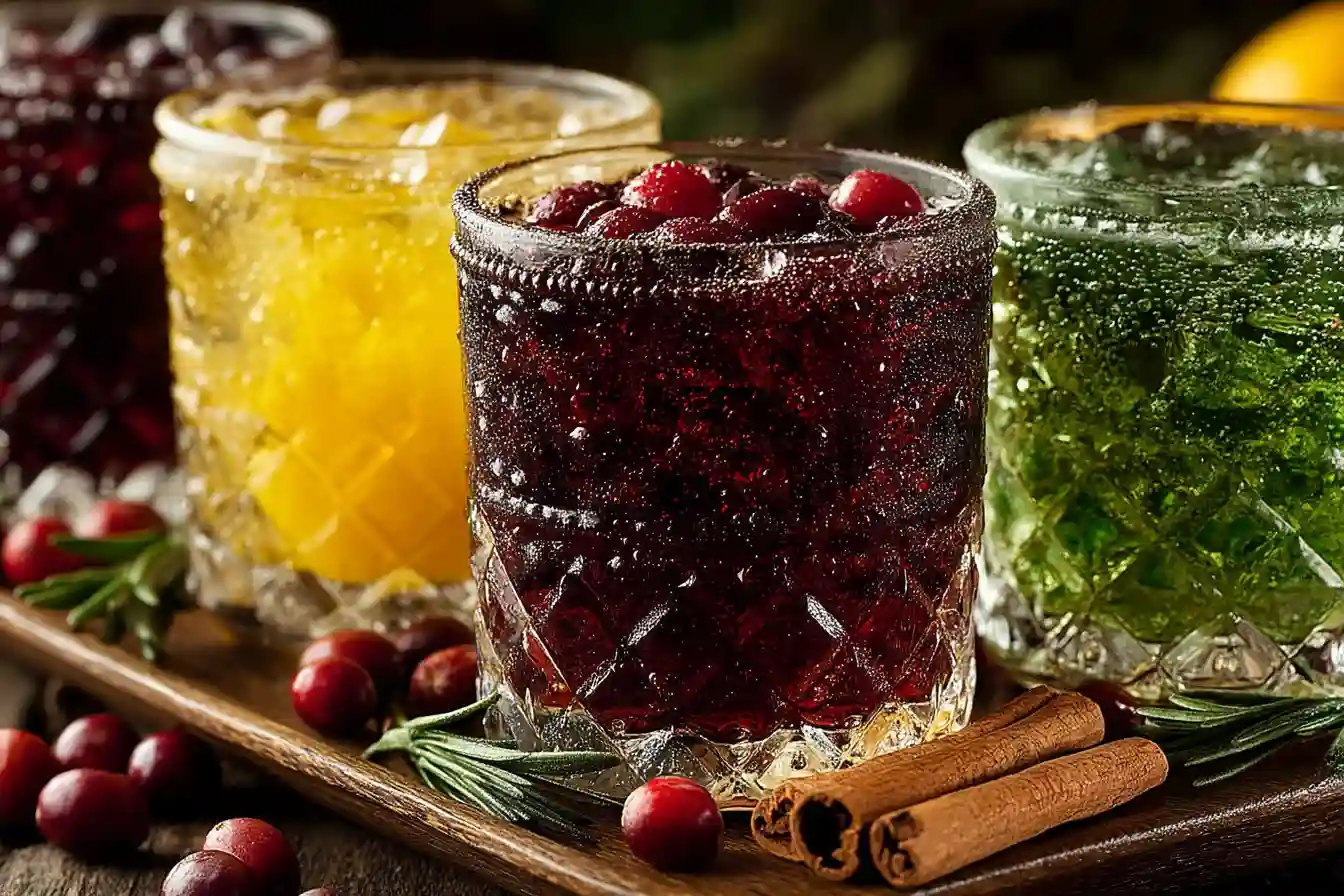 Easy Holiday Mocktails No Alcohol served on tray