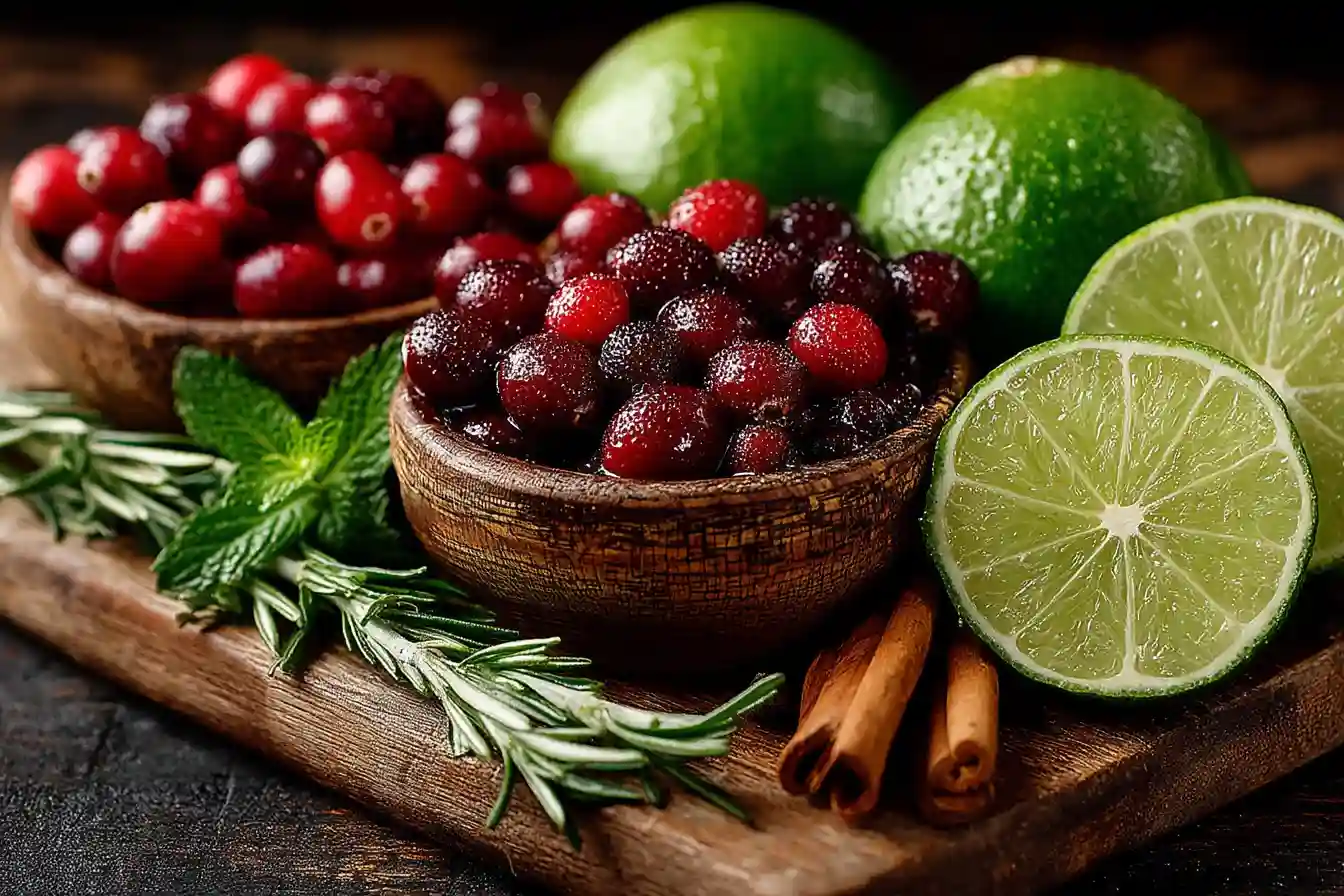 Ingredients for Easy Holiday Mocktails No Alcohol