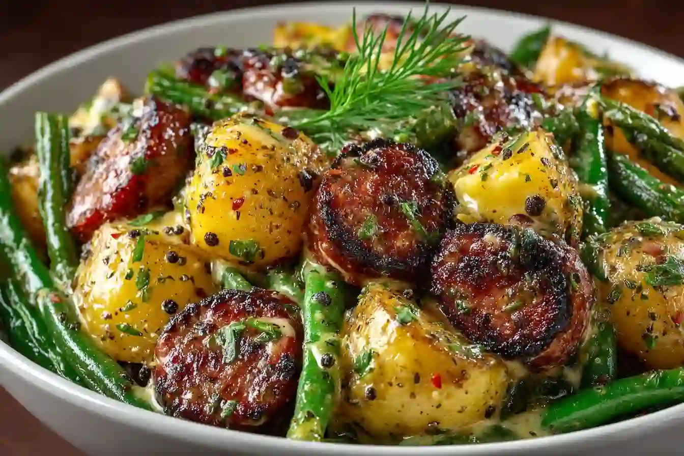 swamp potatoes with cubed potatoes and sausage