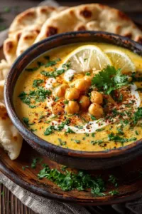 Curry Soup with Chickpeas and Coconut Milk