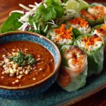 Fresh Vietnamese Summer Rolls with Peanut Sauce