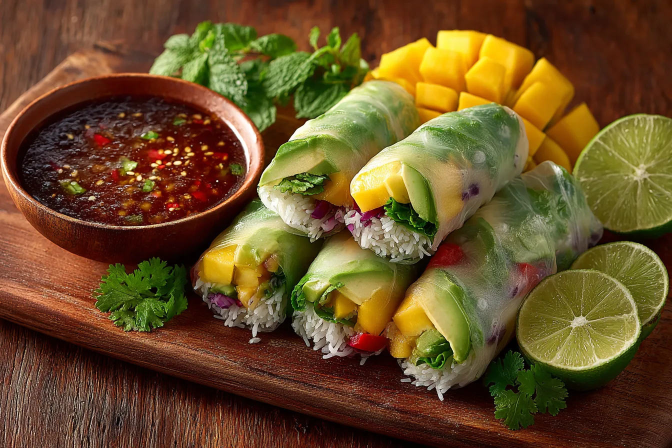 Vegan Mango Avocado Summer Rolls: A Crisp, Creamy Summer Delight