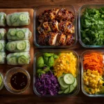 Chicken Summer Rolls Meal Prep Bowls: Fresh & Healthy Lunch Solution