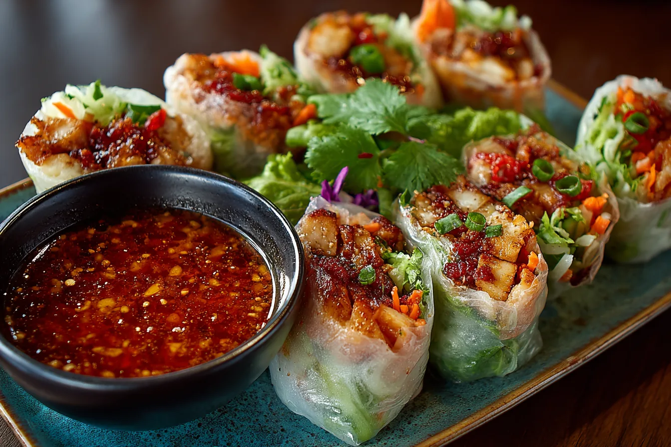 Spicy Tofu Summer Rolls with Chili Sauce – Crisp, Flavor-Packed Vegan Recipe