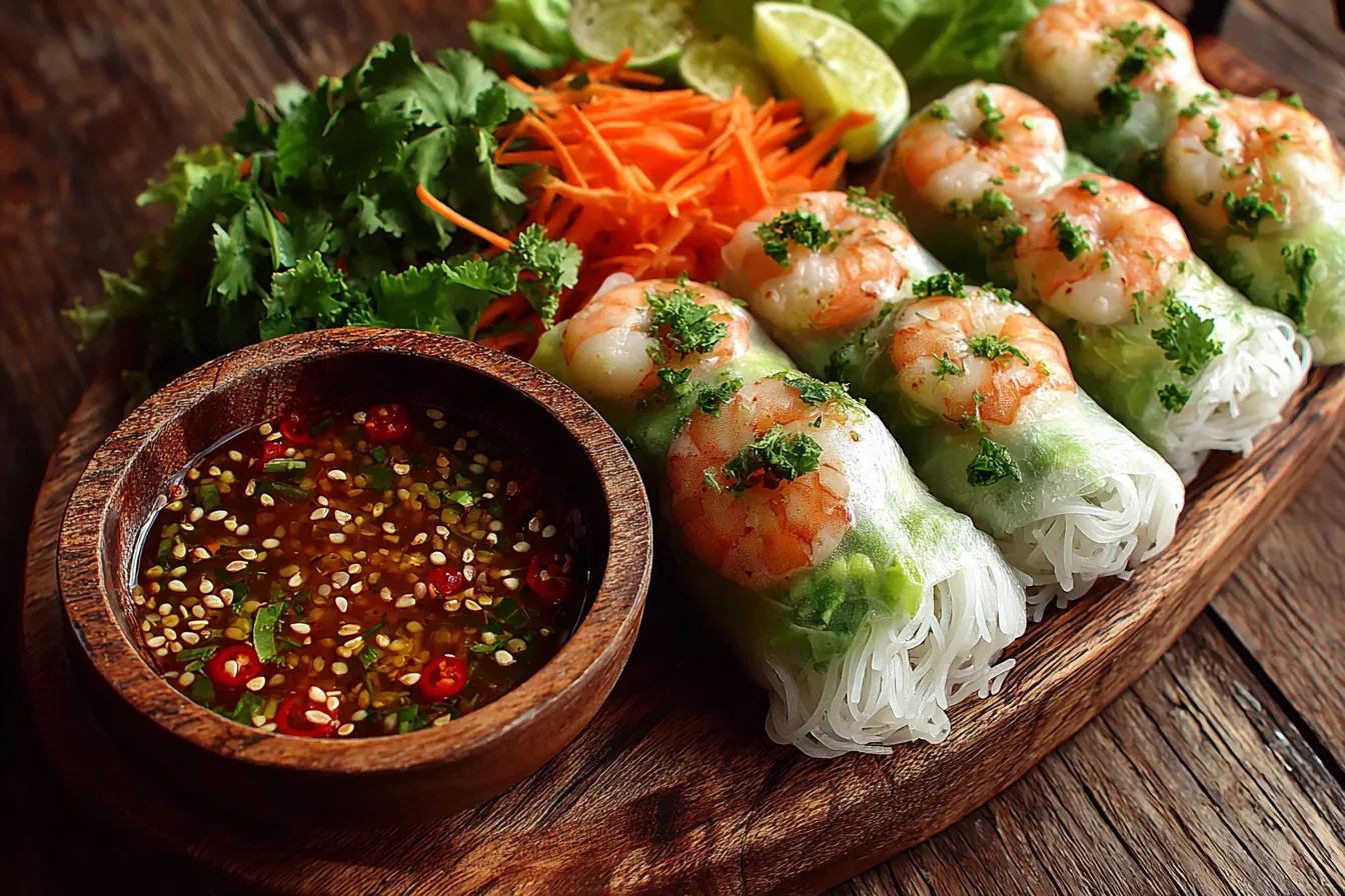 Fresh Herb & Vermicelli Summer Rolls Recipe