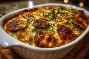Cheesy Baked Zucchini Casserole (Low Carb Comfort Food)