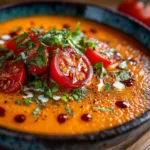 5-Minute No-Cook Tomato Gazpacho Summer Soup