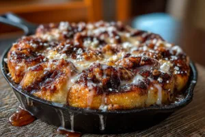 Cinnamon Roll Skillet Bake: A Decadent One-Batch Dessert