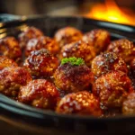 Bourbon BBQ Meatballs Crockpot