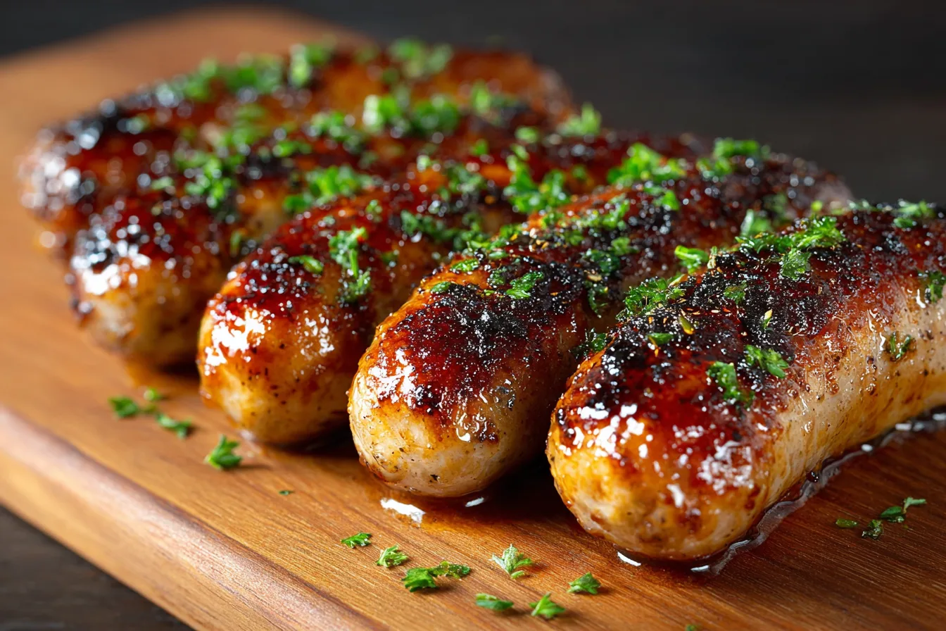 Bourbon Glazed Cocktail Sausages