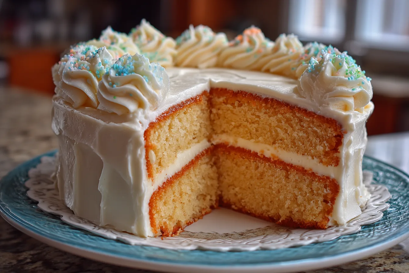 Vanilla Layer Cake with Buttercream Frosting