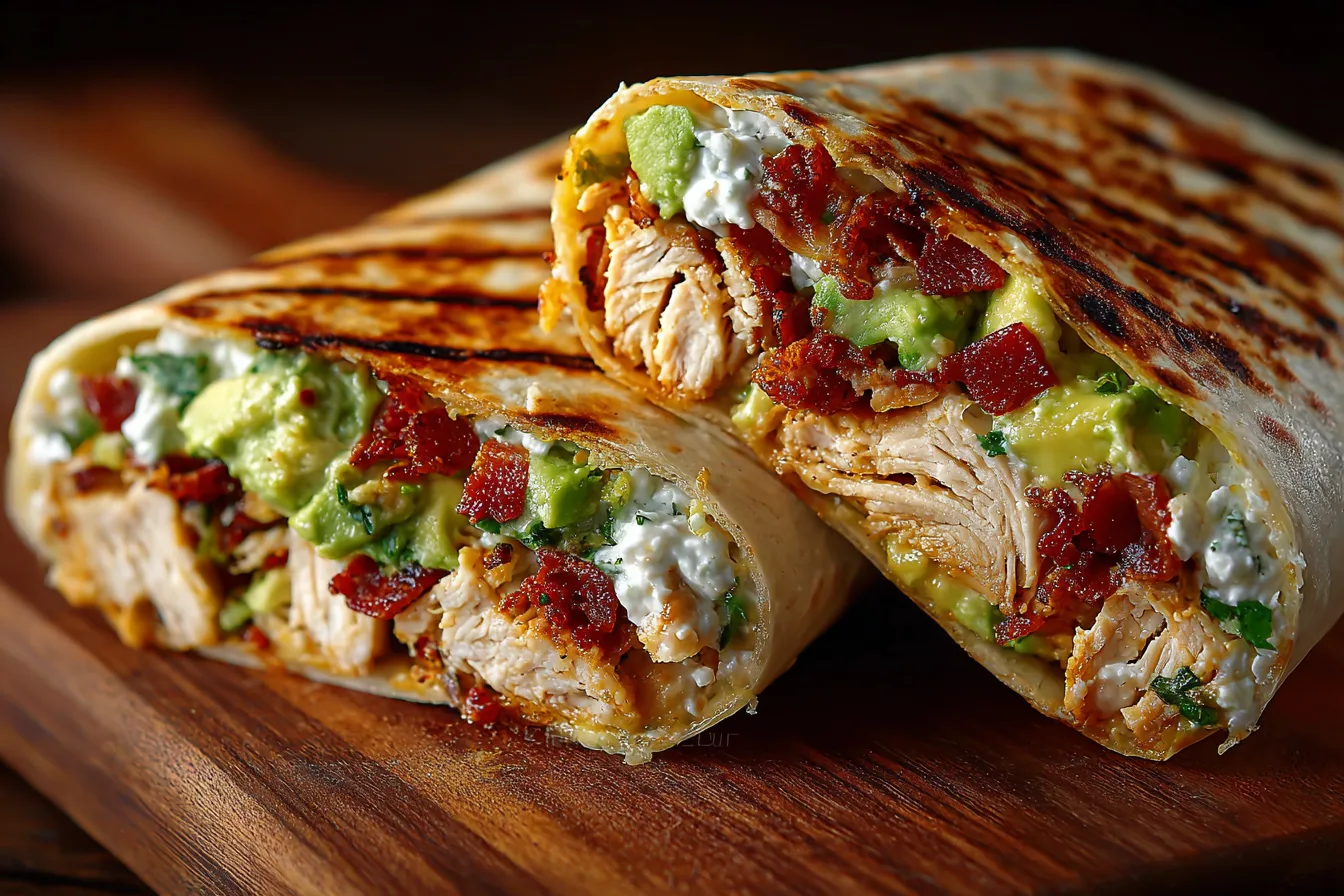 No Cook Chicken Avocado Wraps | A Quick and Healthy Meal