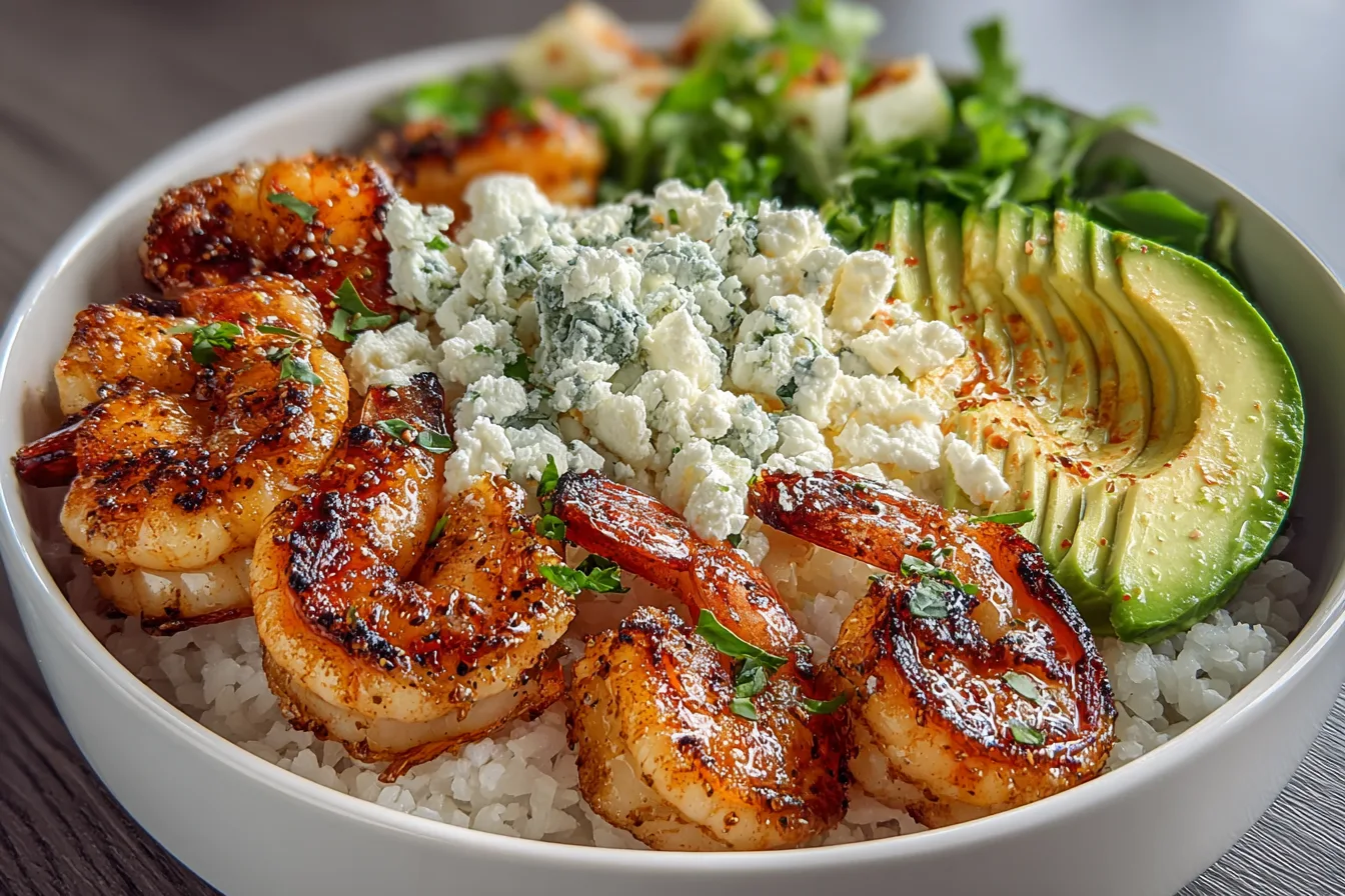 15 Minute Garlic Shrimp Summer Bowl