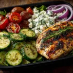 Mediterranean Chicken Cucumber Salad Meal Prep
