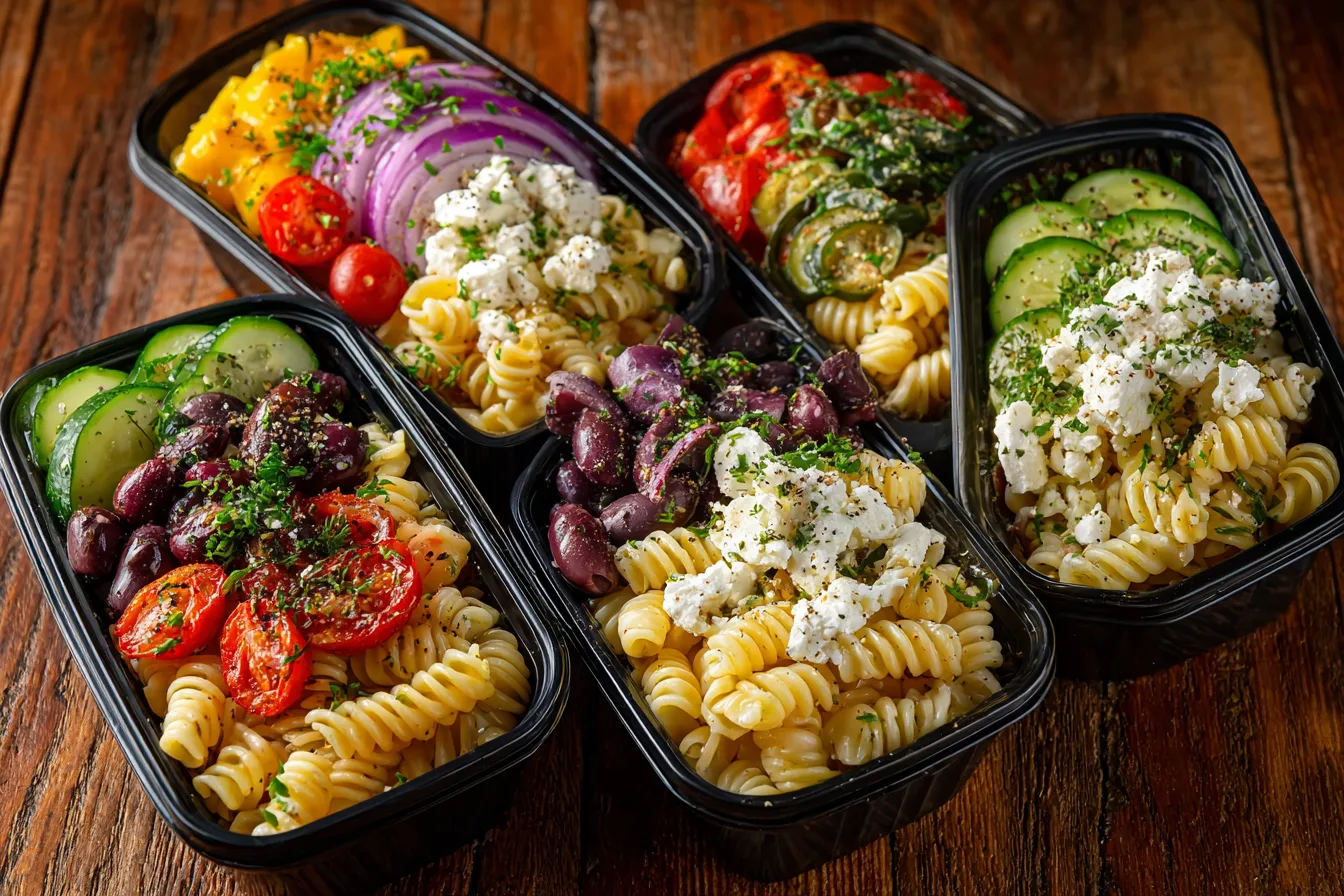 Healthy Greek Pasta Salad Meal Prep for Easy, Nutritious Meals