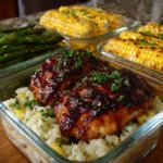 BBQ Chicken Summer Meal Prep Containers