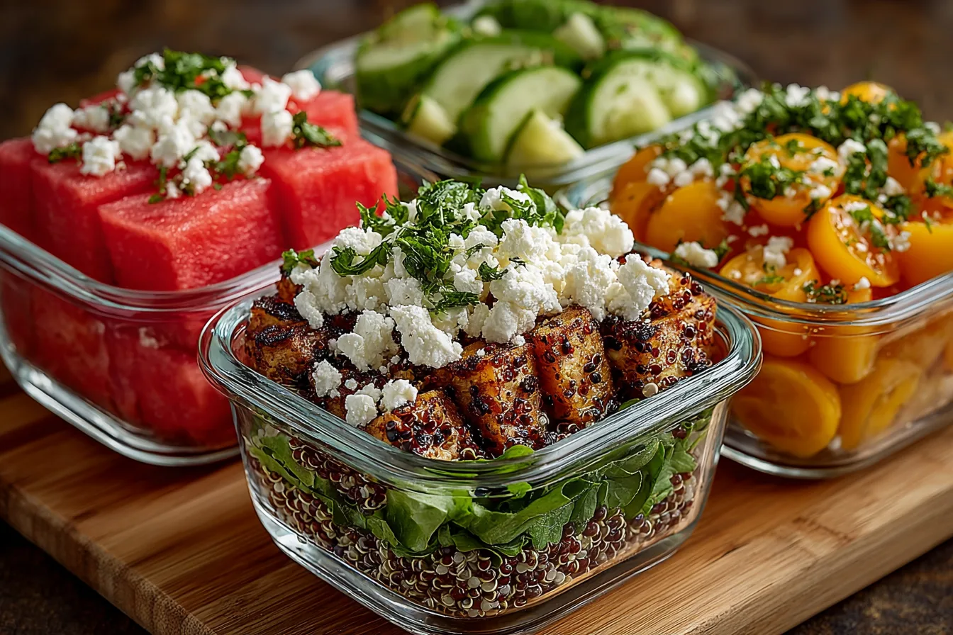 Watermelon Feta Quinoa Meal Prep Bowls: A Refreshing Summer Dish
