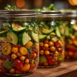 Avocado Chickpea Summer Salad Jars