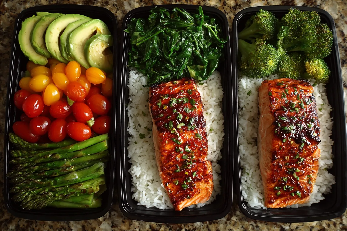 Teriyaki Salmon Rice Meal Prep Bowls