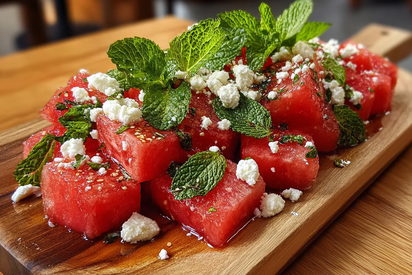 Easy Watermelon Feta Salad with Mint