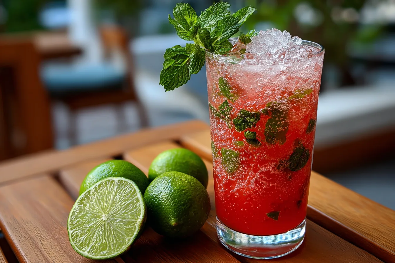 Mint Lime Watermelon Mocktail