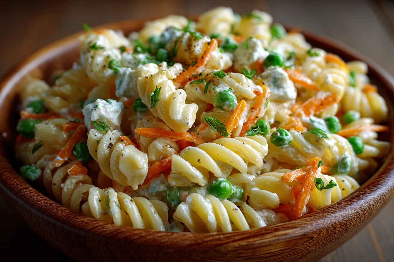Cottage Cheese Ranch Protein Pasta Salad
